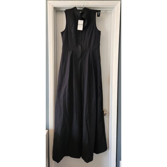 Extreme Wide Leg Zip Front Sleeveless Jumpsuit - Picture 4 of 4